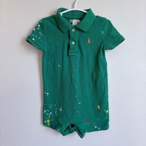 Ralph Lauren Green Polo Romper